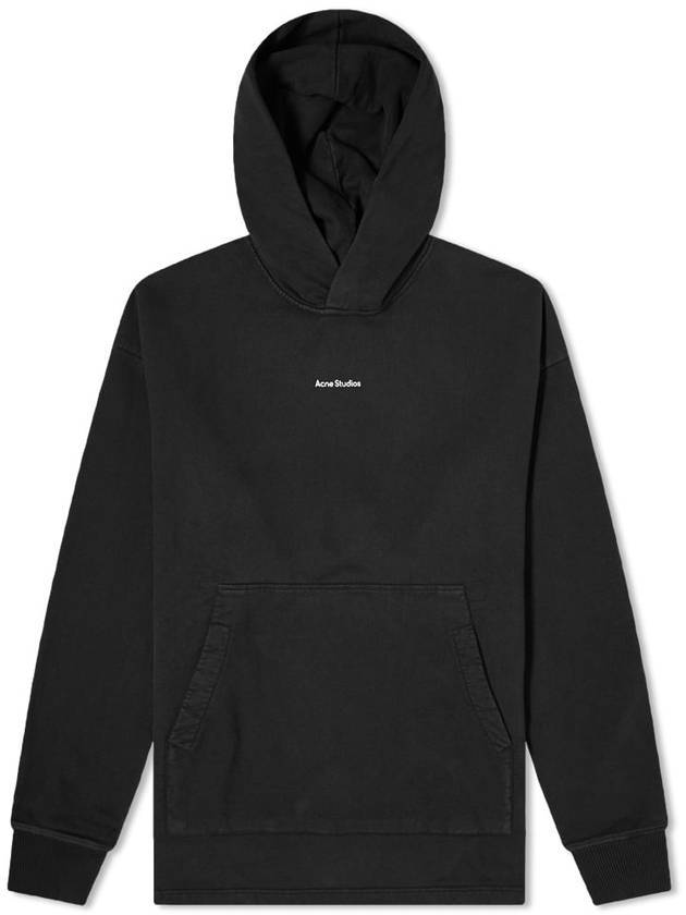 Logo Loose Fit Hoodie Black - ACNE STUDIOS - BALAAN 1