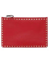 Rockstud Stampa Alce Clutch Bag Red - VALENTINO - BALAAN 4