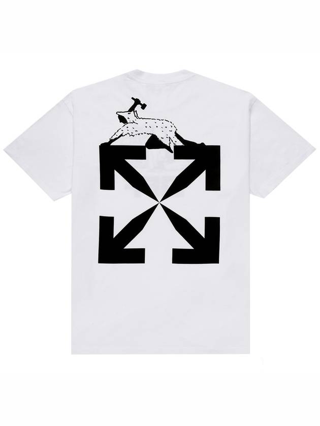 Caterpillar Arrow Over Short Sleeve T-Shirt White - OFF WHITE - BALAAN 3
