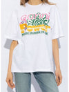 Relaxed Power of Sun Cotton Short Sleeve T-Shirt White B0481010388 - GANNI - BALAAN 5