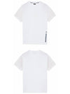 Side Logo Patch Round Short Sleeve T-Shirt White - STONE ISLAND - BALAAN 5