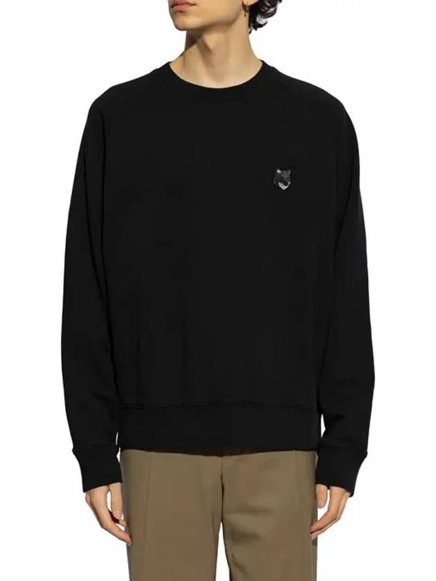 Bold Fox Head Patch Oversized Sweatshirt Black - MAISON KITSUNE - BALAAN 4