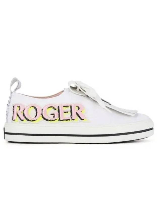 Call Me Vivier Patch Low Top Sneakers White - ROGER VIVIER - BALAAN 1