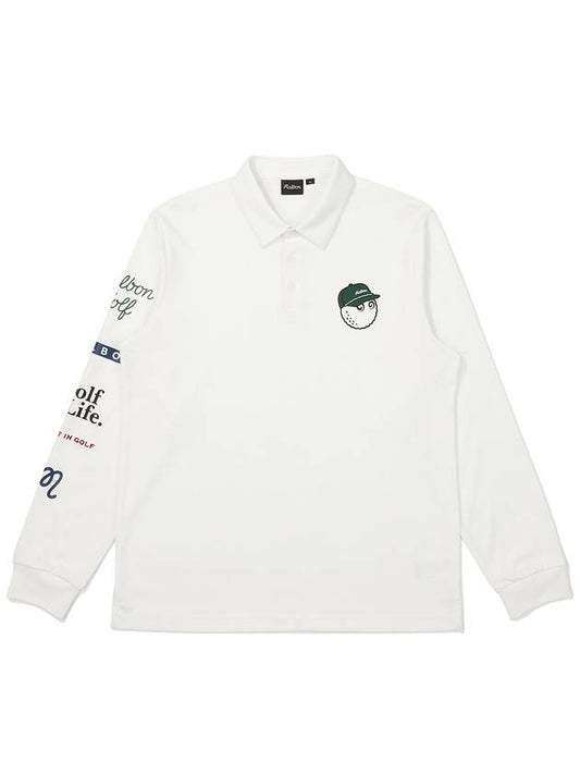 Artwork point polo t shirt WHITE MAN - MALBON GOLF - BALAAN 1