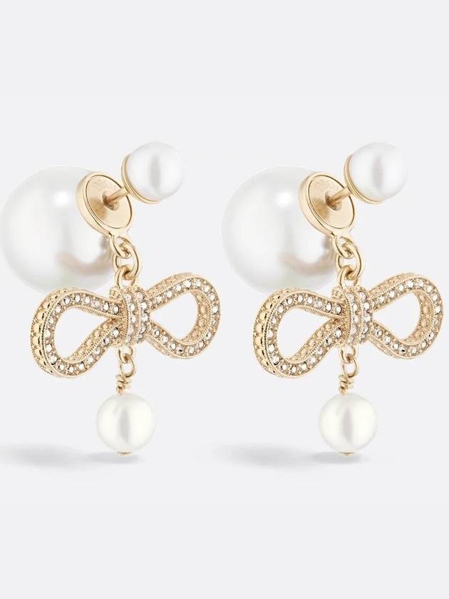 Dior Tribales Earrings Champagne Finish Metal White - DIOR - BALAAN 1