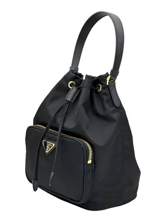 Duet Re-Nylon Bucket Bag Black Gold - PRADA - BALAAN 3