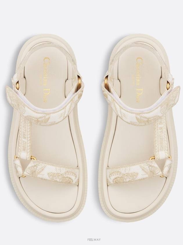 D Wave Gradient Butterfly Metallic Thread Sandals White - DIOR - BALAAN 4