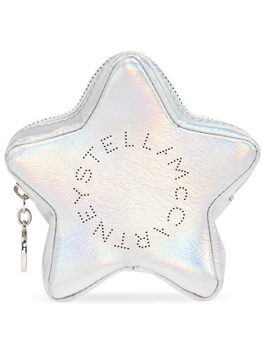 Stella McCartney Vegan Leather Pouch, Women's, Silver - STELLA MCCARTNEY - BALAAN 1