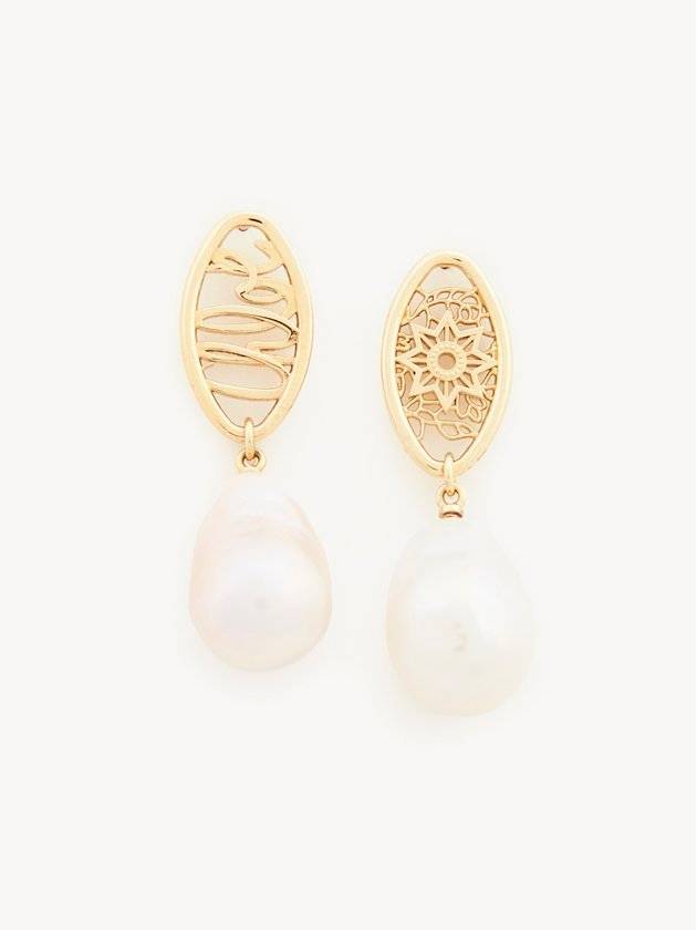 Darcey Lace Drop Earrings Gold - CHLOE - BALAAN 2