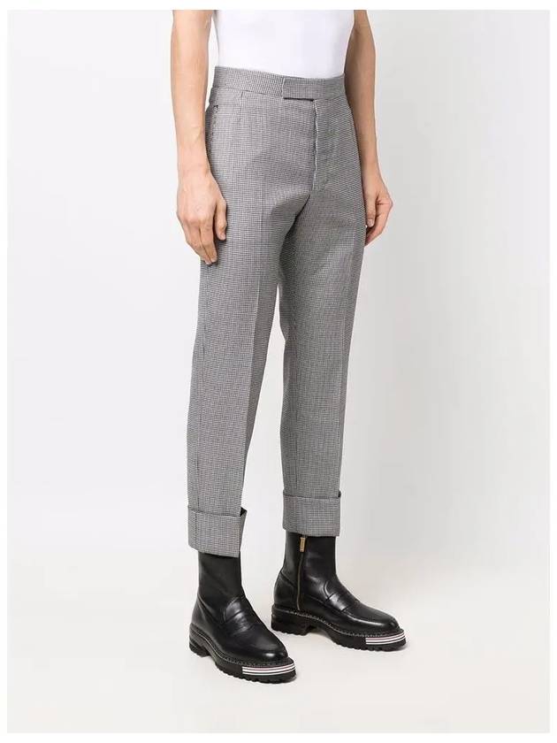 Herringbone Backstrap Wool Straight Pants Grey - THOM BROWNE - BALAAN 5