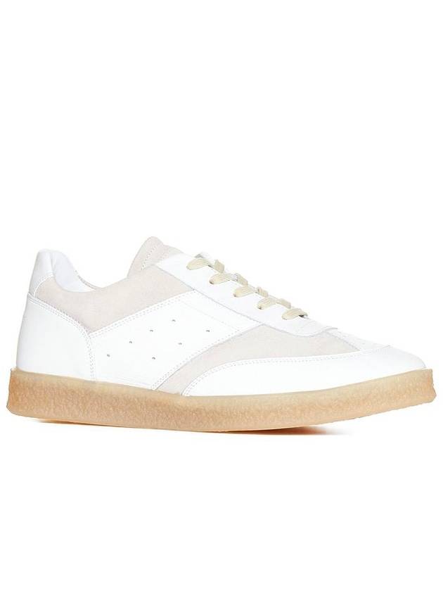 6 Court Leather Low Top Sneakers White - MAISON MARGIELA - BALAAN 3