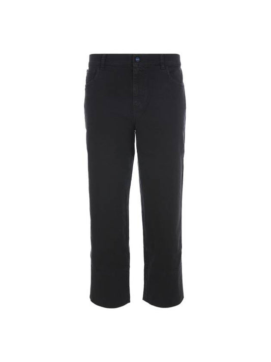 UPKN039 K0703D 04 KNT Straight Cotton Black Pants - KITON - BALAAN 1