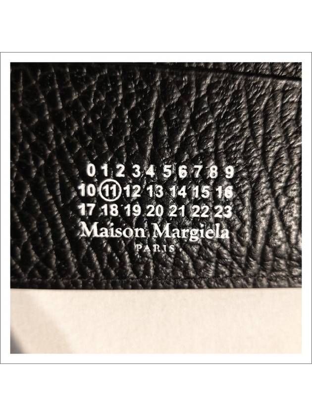 Stitched Leather Bifold Half Wallet Black - MAISON MARGIELA - BALAAN 7