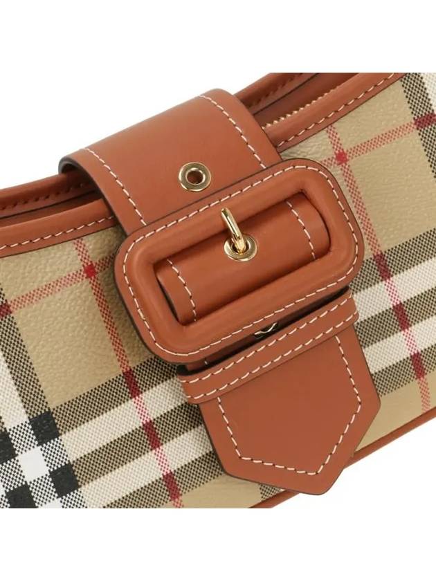 Buckle Strap Check Sling Shoulder Bag Beige - BURBERRY - BALAAN 8