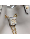 Women s 8BT322 Beige Leather Chain Bucket Shoulder Bag - FENDI - BALAAN 6