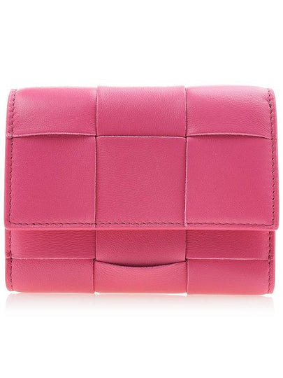 Intrecciato Tri-Fold Zip Half Wallet Milk Shake - BOTTEGA VENETA - BALAAN 2