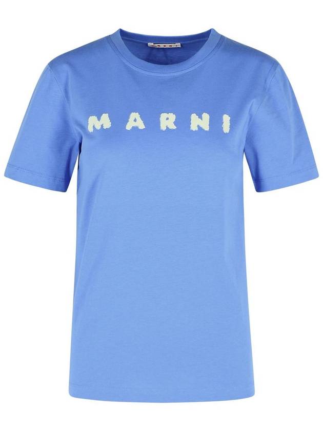 Marni Light Blue Cotton T-Shirt - MARNI - BALAAN 1