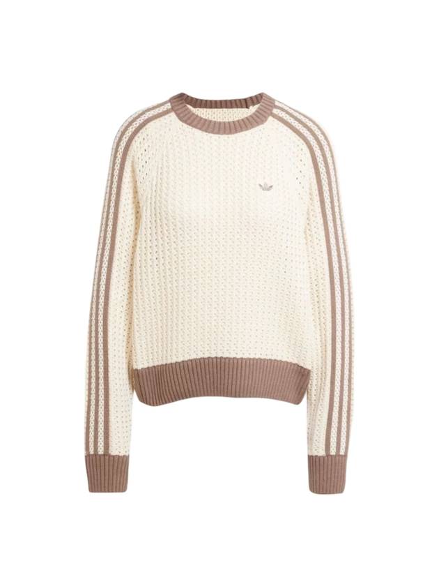 Adicolor Crew Knit Top Wonder White - ADIDAS - BALAAN 1