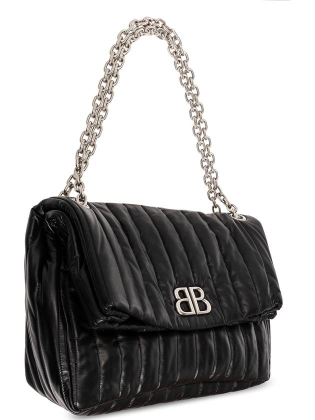 Monaco Chain Medium Shoulder Bag Black - BALENCIAGA - BALAAN 5