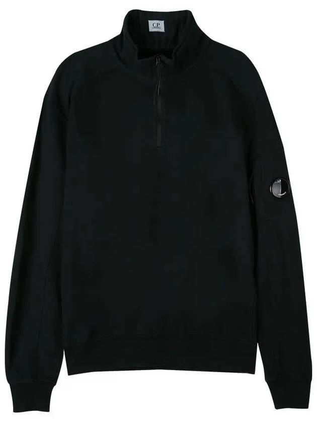 Lens Wappen Zipper Anorak Black - CP COMPANY - BALAAN.