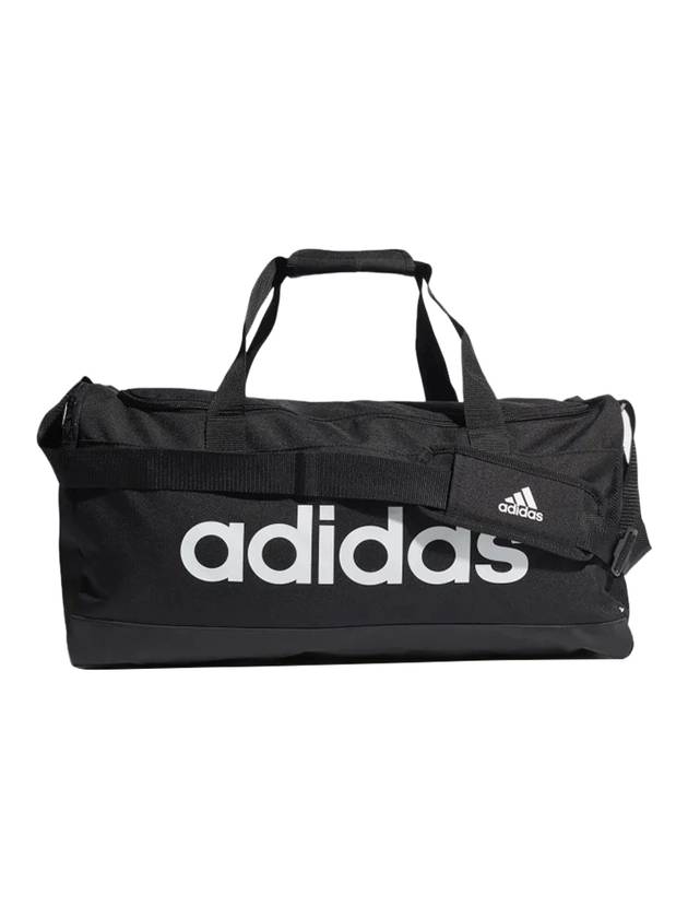 Linear Logo Medium Duffel Bag Black - ADIDAS - BALAAN 1