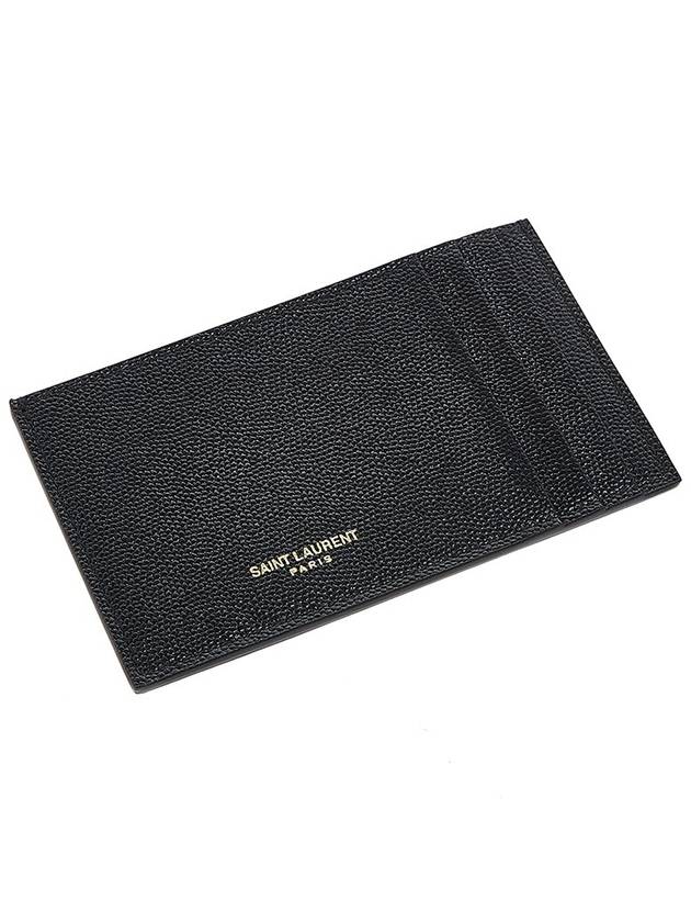 Monogram Uptown Chain Embossed Leather Long Wallet Black - SAINT LAURENT - BALAAN 11