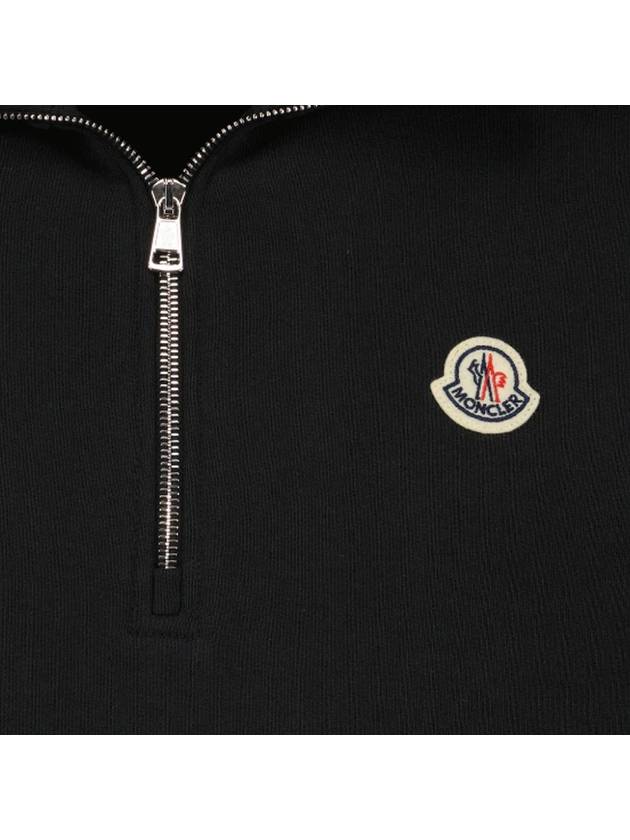 Men's Logo Patch Half-Zip Up Sweatshirt Black 8G00022899V4998 - MONCLER - BALAAN 6