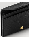 Monogram Embossed Leather Card Wallet Black - LOUIS VUITTON - BALAAN 3