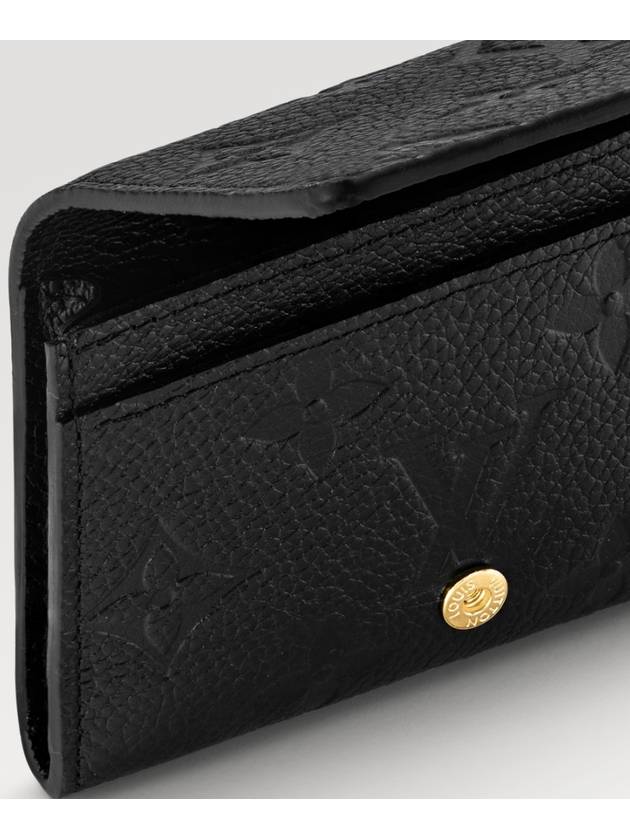 Monogram Embossed Leather Card Wallet Black - LOUIS VUITTON - BALAAN 3