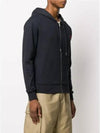 Men's Heart Logo Zip-Up Hoodie Navy - AMI - BALAAN 3