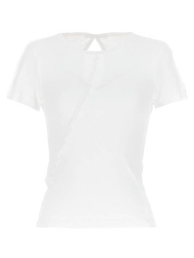 Twisted Short Sleeve T-Shirt White - HELMUT LANG - BALAAN 1