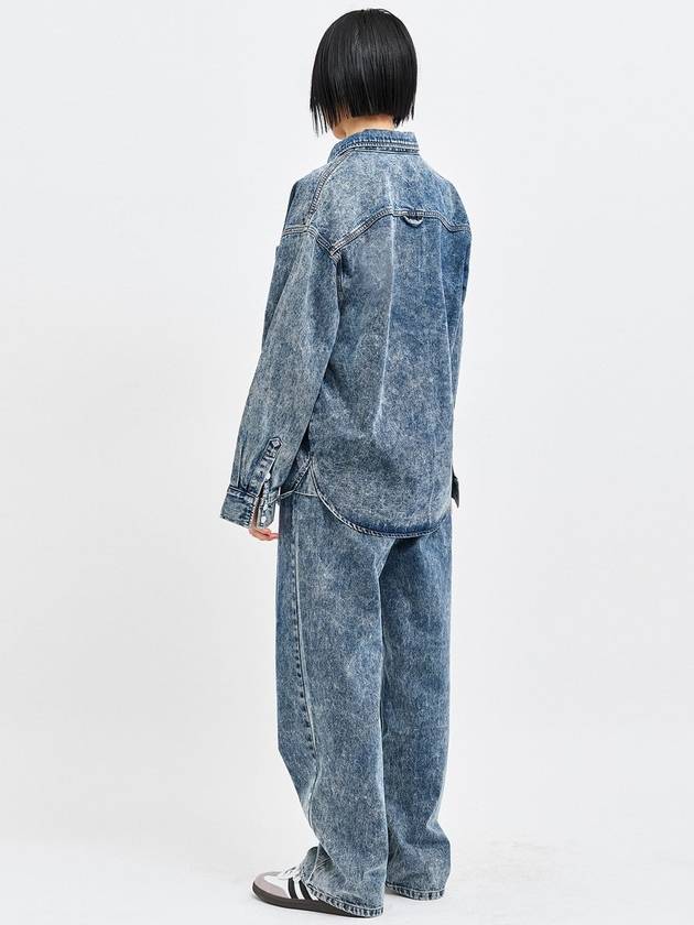 Oversized Jinro Denim Shirt Set Blue - C WEAR BY THE GENIUS - BALAAN 4