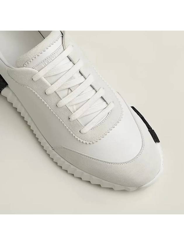 Bouncing Leather Low-Top Sneakers White - HERMES - BALAAN 6