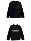 Essential Logo Fleece Crew Neck Sweatshirt Black Men s 192HO246260F 001 TJ - FEAR OF GOD - BALAAN 4