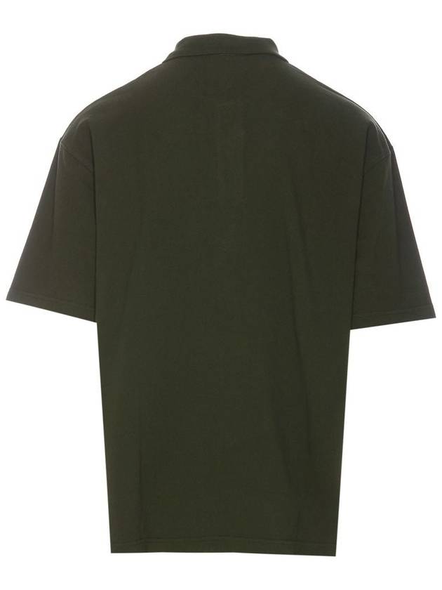 Bold Fox Head Patch Oversized Polo Shirt Green - MAISON KITSUNE - BALAAN 3