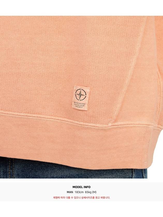 70% Recycled Cotton Fleece Tinto Terra Sweatshirt Pink - STONE ISLAND - BALAAN 8