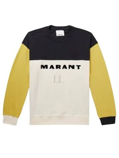 Afton Logo Cotton Sweatshirt Yellow - ISABEL MARANT - BALAAN 2