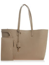 East West Shopper Tote Bag Dark Beige - SAINT LAURENT - BALAAN 2