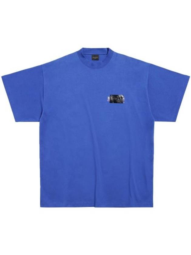 Gaffer Political Campaign Short Sleeve T-Shirt Blue - BALENCIAGA - BALAAN 5