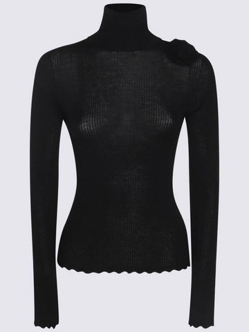 Blumarine Black Wool Knitwear - BLUMARINE - BALAAN 1