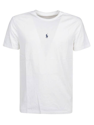 Men's Embroidered Central Pony Short Sleeve T-Shirt White - POLO RALPH LAUREN - BALAAN 1