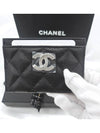 Wallet Card Holder Caviar Black Gold AP4334 - CHANEL - BALAAN 3