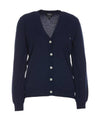 Bella Logo Embroidery Cardigan Dark Navy Blue - A.P.C. - BALAAN 2