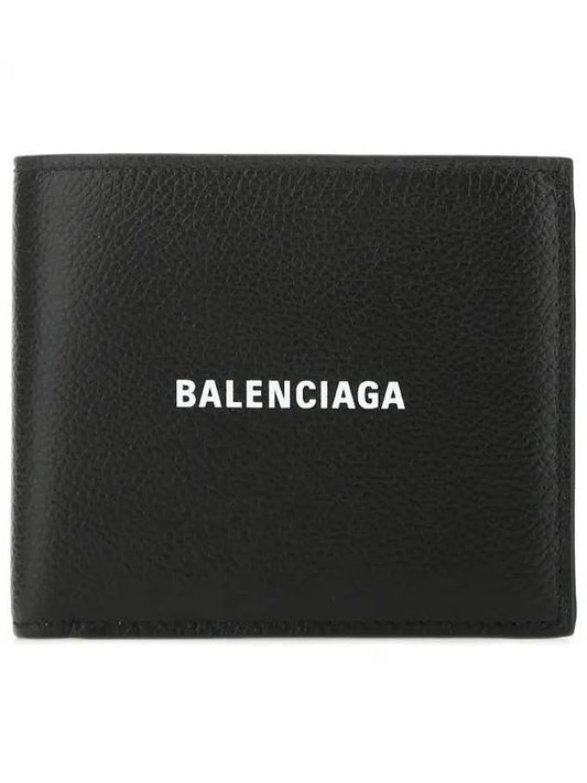 Logo Print Half Wallet Black - BALENCIAGA - BALAAN 1