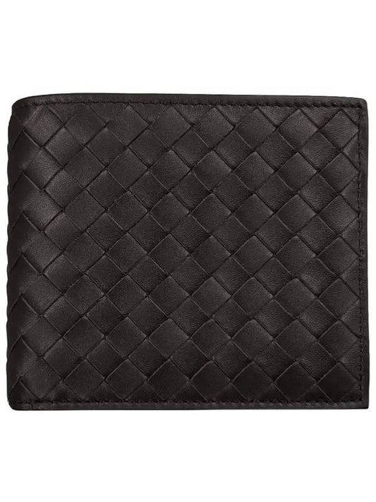 Men's Intrecciato Half Wallet Brown - BOTTEGA VENETA - BALAAN 1