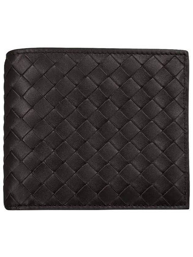 Men's Intrecciato Half Wallet Brown - BOTTEGA VENETA - BALAAN 1