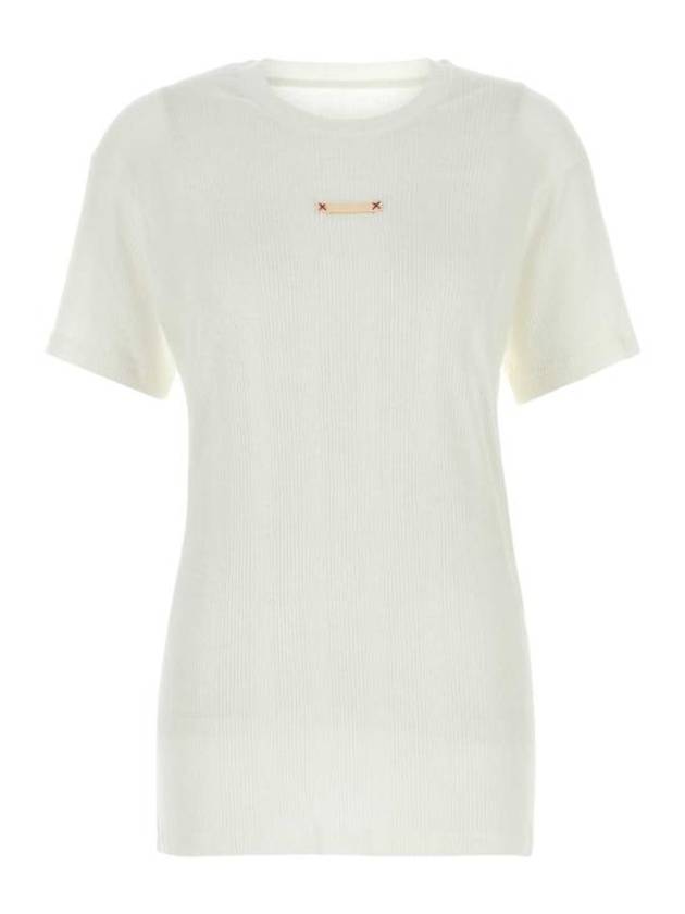 Logo Patch Short Sleeve T-Shirt White - MAISON MARGIELA - BALAAN 2