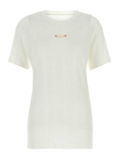 Logo Patch Short Sleeve T-Shirt White - MAISON MARGIELA - BALAAN 2