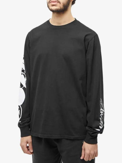 Stacked Pigment Dyed Long Sleeve TShirt Black 1994888 H Stacked Pigment Dyed LS T Shirt Black - STUSSY - BALAAN 2