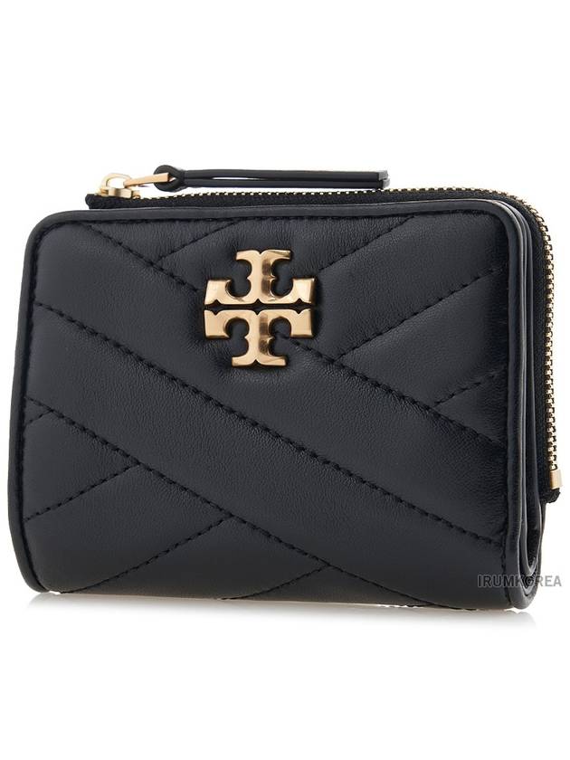 Chevron Half Wallet Black - TORY BURCH - BALAAN 3